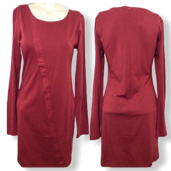 Bench Red Long Sleeve Jersey Dress Size L - Picture 1 of 7